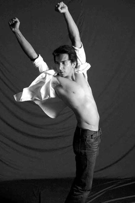 Retrato de danza en blanco y negro